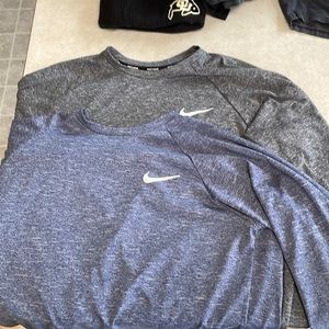 2x Men’s Long Sleeve Dri-Fit NIKE Workout Shirts (worn once) Medium
